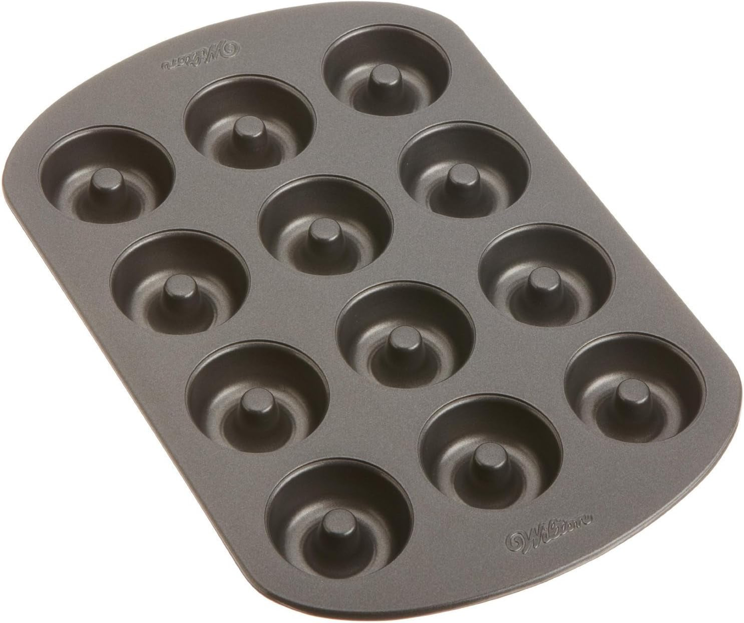 Wilton Donut-Backform Mit 12 Mulden Donutform, Hochwertige Donut Backform Mit Antihaftbeschichtung Für 12 Mini-Donuts, Spülmaschinenfest Stampi e vassoi per la cottura Naty Shop Medium