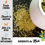 ORIGEENS BIO YERBA MATE CON MENTA E LIMONE 200 G - Freschezza I Bio Yerba Mate non torrefatto, foglie, senza steli e polvere
