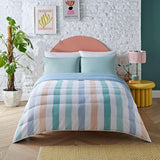 Piumino senza copripiumino Night Lark Super King 6 Tog Primavera Estate - Onde astratte. Coperta super morbida, comoda e leggera. Set federe reversibili tutto in uno, lavabile in lavatrice e ad asciugatura rapida. Trapunte e piumini Naty Shop Multicolor Letto singolo