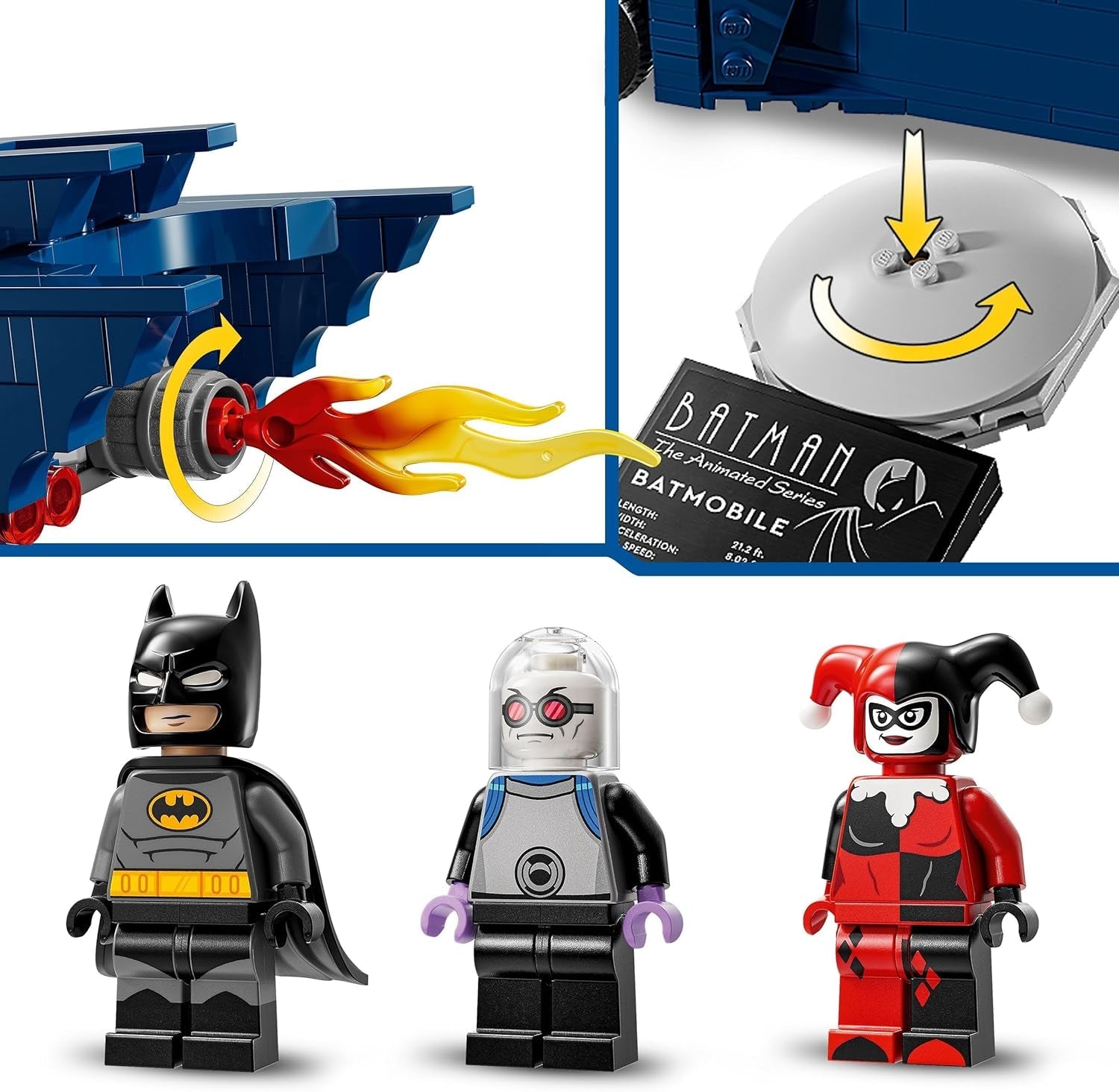 LEGO DC Batman: Batman sulla Batmobile vs. Harley Quinn e Mr Freeze Cartoon Macchinina giocattolo per bambini Regalo per ragazzi e ragazze 8 anni 76274 Set da costruzione Besuche den LEGO-Store