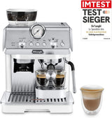 De'Longhi La Specialista Arte EC9155.MB macchina per caffè espresso portafiltro con macinacaffè, 8 impostazioni di macinatura, pressione 15 bar, 3 impostazioni di temperatura, montalatte, 1550 W, serbatoio da 1,7 litri, acciaio inossidabile/nero, incluso kit barista
