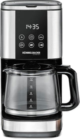 Macchina per caffè espresso con filtro Rommelsbacher FKM 1000 - serbatoio dell'acqua da 1,5 litri per 12 tazze di caffè, caraffa in vetro, avvio ritardato, funzione di mantenimento in caldo, funzione aroma, portafiltro rimovibile 1x4