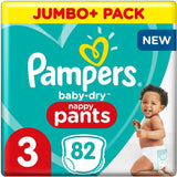 Pannolini Pampers 81657566 Pantaloni Baby-Dry, bianchi