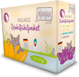 MjAMjAM - Alimento umido premium per gatti - Confezione benessere al pollo Confezione da 12 (12 x 125 g) Senza cereali con carne extra