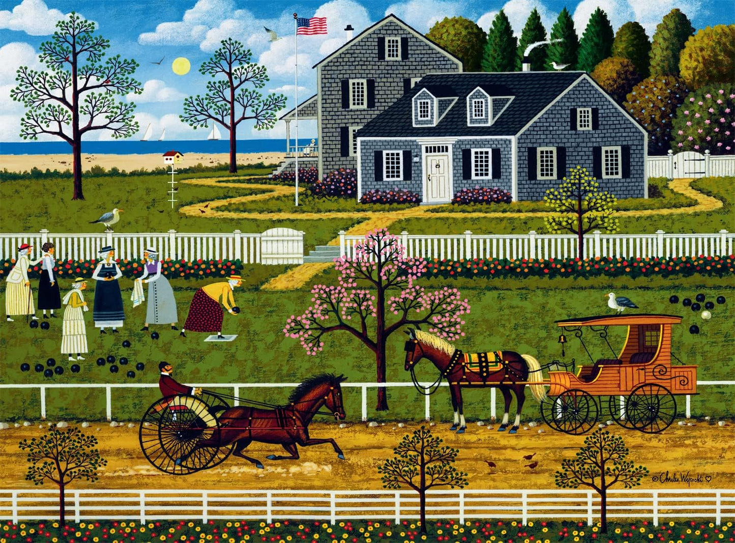 Buffalo Games - Charles Wysocki - Le signore delle bocce di Marthas Vineyard - puzzle 1000 pezzi Puzzle Naty Shop Charles Wysocki