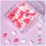 Makartt Gel adesivo per strass - Set di colla UV per unghie da 15 ml con ciondoli per unghie rosa Cuore Cerchio Gioielli per unghie e accessori per design delle unghie per manicure domestica Regalo di San Valentino