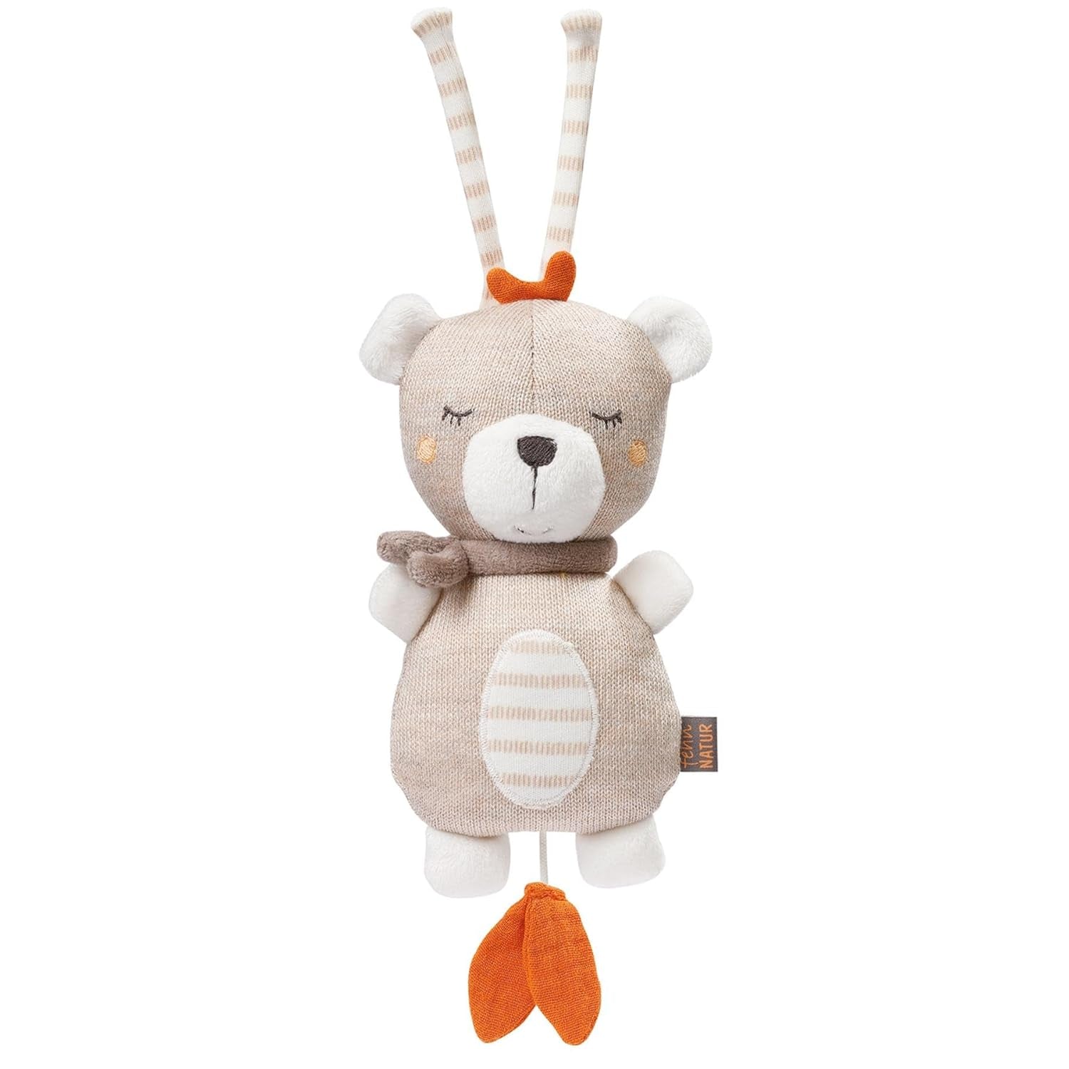 Carillon Fehn pecorella per addormentare il bambino - peluche con attacco - canzone per addormentare "la ninna nanna di Brahms" - giocattolo per bambini da viaggio e a casa - giocattoli musicali per neonati e bambini Baby Toys Naty Shop Teddy natura