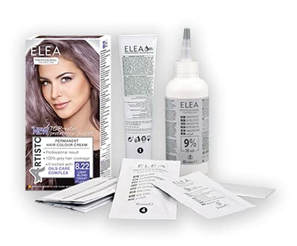 Color & Care tinta permanente per capelli 120 ml, risultato professionale, copre i capelli grigi, arricchita con complessi oli per la cura - Tinta per capelli a lunga durata (10.1 Biondo cenere super chiaro) Tinture per capelli Naty Shop