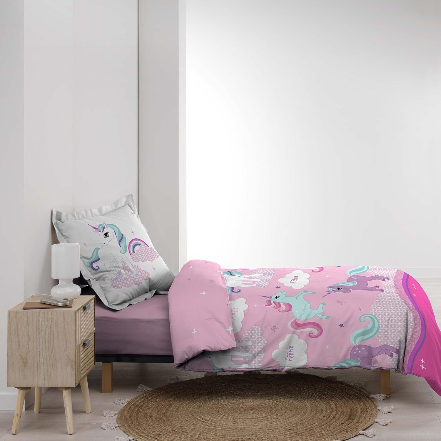 Lenzuola unicorno con federa, Lenzuola in cotone - bambini Naty Shop