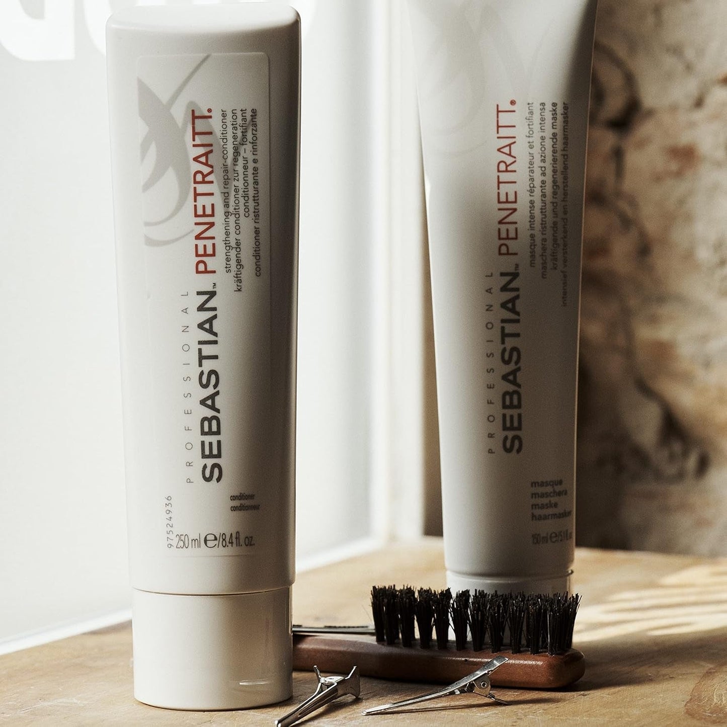 SEBASTIAN PROFESSIONAL PENETRAITT - Maschera riparatrice per capelli rigenera i capelli danneggiati (150 ml) - cura profonda per capelli danneggiati e scoloriti - ripara e rinforza Naty Shop Hair Mask