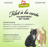 GranataPet Filet à la carte Pollo PURE, cibo umido per gatti, pezzi di filetto senza cereali, cibo per gatti senza zuccheri aggiunti, alto contenuto di carne, 6 x 85 g