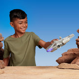 Star Wars Micro Galaxy Squadron SWJ0332 - Millennium Falcon 22,5 cm Veicolo ufficiale con luci, suoni e action figure Naty Shop