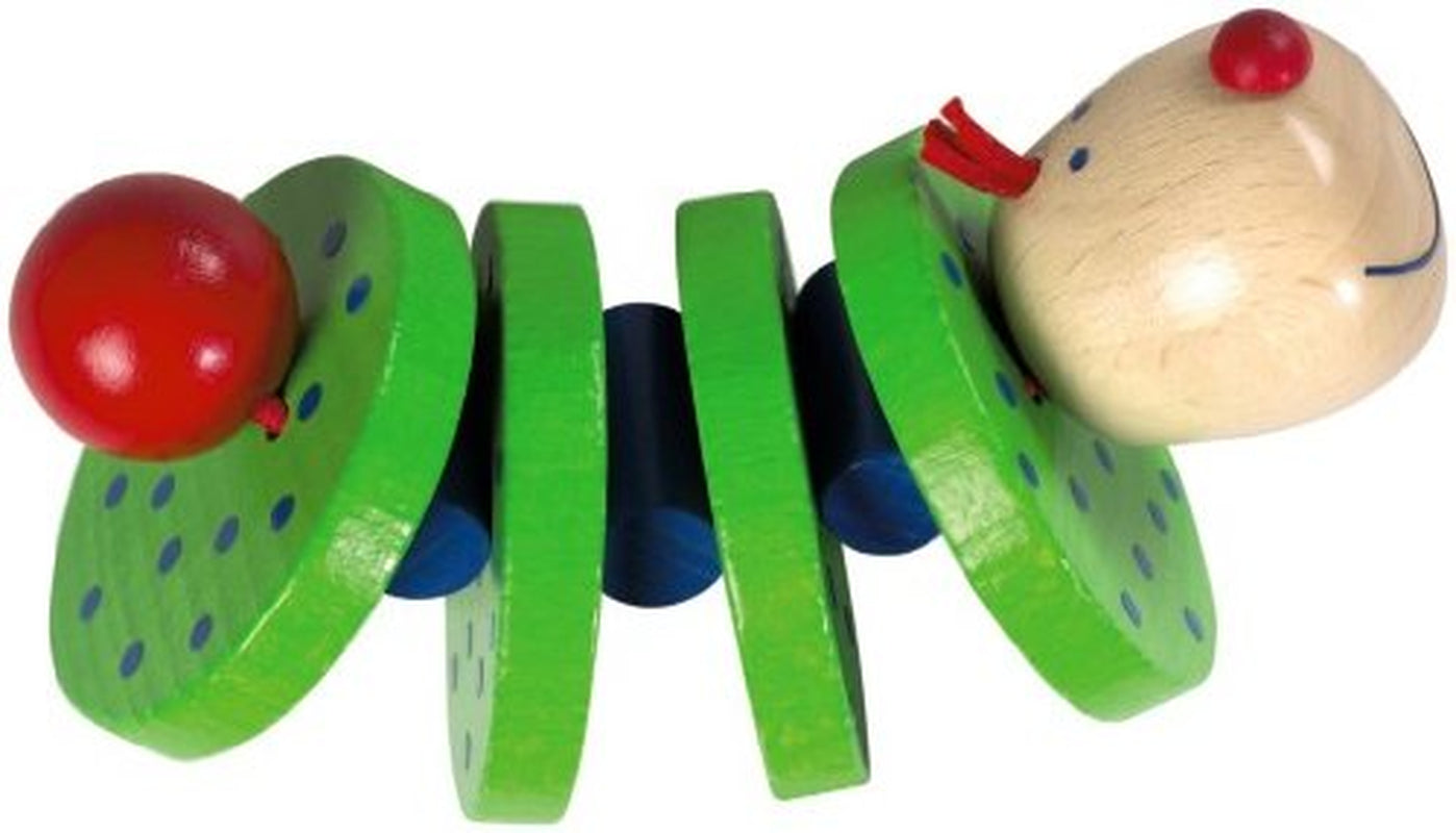 HABA 1068 - Giocattolo con presa Flapsi, giocattolo felice per neonati e bambini piccoli, in legno a partire da 6 mesi, giocattolo per la motricità con sonaglio Baby Toys Naty Shop