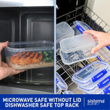 Barattolo per la conservazione degli alimenti KLIP IT System | 9,67 l | Barattolo per la conservazione impilabile e ermetico con coperchio, adatto per frigorifero/congelatore | Plastica senza BPA | clip blu | 1 pezzo (confezione da 4) contenitori per alimenti Naty Shop