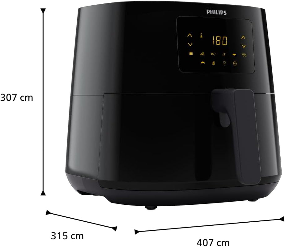 Philips 3000Er Airfryer XL - Tecnologia Rapid Air, frittura con fino al 90% di grassi in meno, capacità 1,2 kg, 6,2 litri, touch screen Elettrodomestici Naty Shop