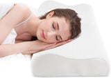 Fityou Cuscino in Memory Foam Cuscino di Supporto per Collo Cuscino per Dormire Cuscino ergonomico Cuscino rinfrescante Design a Doppia Faccia Fodera per Cuscino Lavabile (67.5X40X13Cm) Cuscini Ortopedici Cervicali Naty Shop Bianco Puro 60X35X9/11Cm