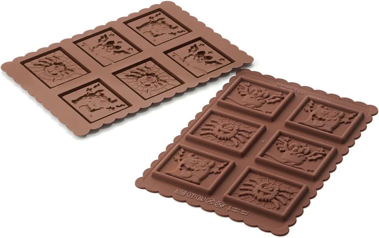 Silikomart 22.172.77.0165 CKC, 12 Mostri di Cioccolato su Biscotti Cucina Naty Shop
