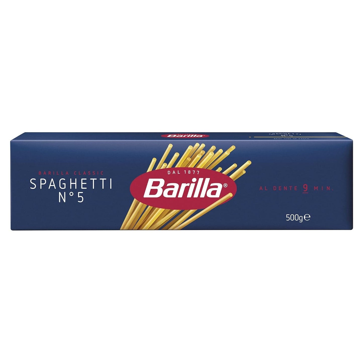 Barilla Pasta Klassische Spaghetti n.5 aus Hartweizen di alta qualità immer al dente, (1 x 500 g), insapore