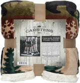 CARSTENS, INC. Coperta Wrangler Ultra Premium, super morbida, pile Sherpa, oversize, 137,2 x 172,7 cm, letti e coperte Southwest Horizon Carstens, Inc. Cascade Ridge
