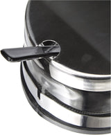 Shaker classico, 250 ml, con cucchiaio, acciaio inossidabile, argento/trasparente, 13 x 10 x 9 cm, 2 pezzi