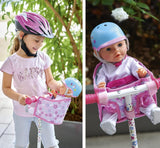 Simba 105560018 - Seggiolino da bici per neonati con cintura, accessorio per bambola, sedile in tessuto, cintura di sicurezza, manubrio in velcro, per bambole da 30-43 cm, dai 3 anni in su