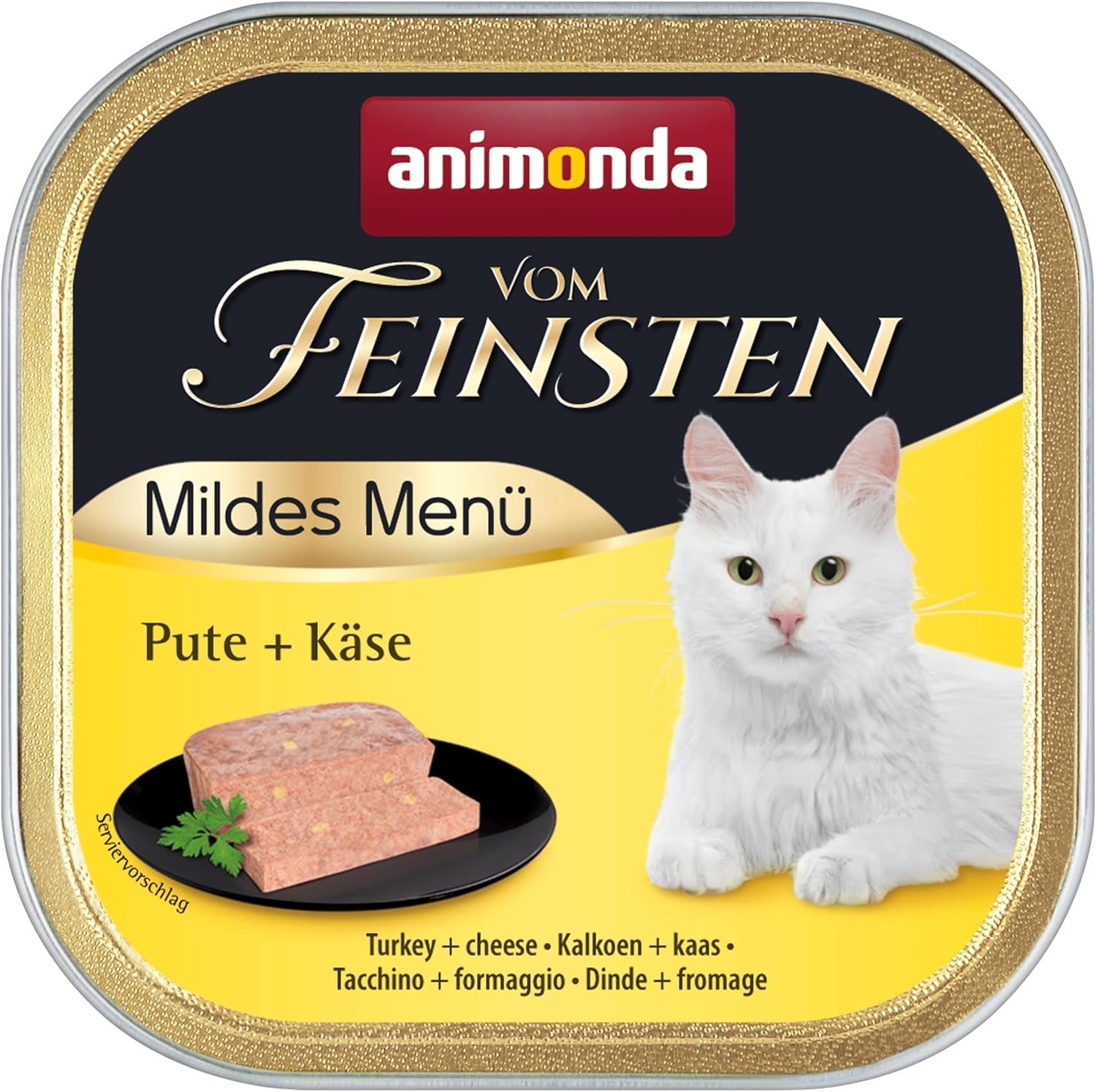 animonda vom Feinsten Mild Menu Mild Variety (32 x 100g), cibo umido per gatti senza cereali e senza zucchero, cibo facilmente digeribile con carne di tacchino