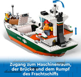 Porto LEGO City con nave mercantile, giocattolo da costruzione per ragazzi e ragazze a partire da 8 anni, idea regalo per bambini, gru per container, nave giocattolo e 8 minifigure 60422 Set da costruzione Besuche den LEGO-Store