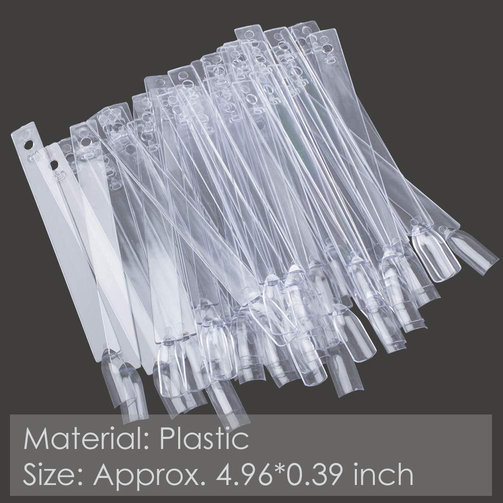 150 Pezzi Nail Art Tips Anello Stick, Trasparente Farbe Karte Platten Nagelleck Display Anello Stick, Nagel Salon Übungen Display Nail Tips