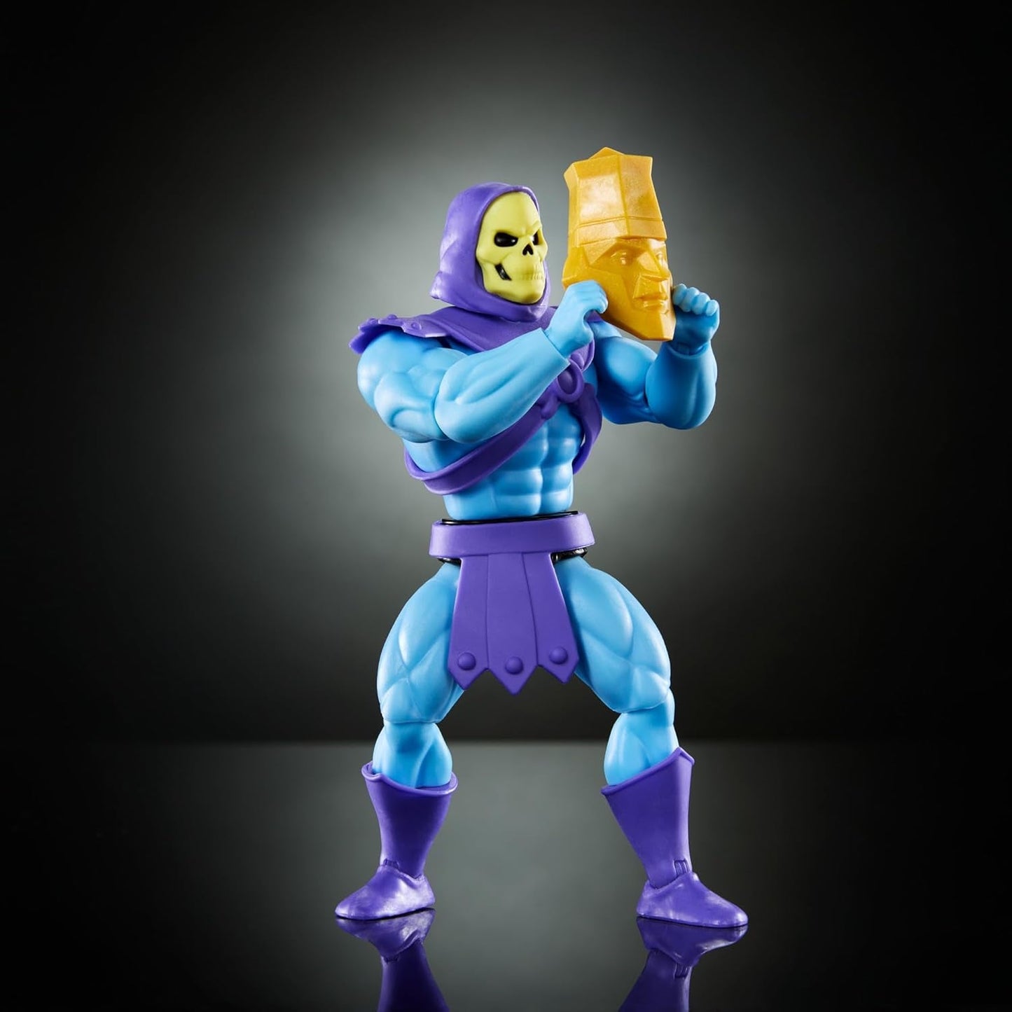 Giocattolo Masters of the Universe Origins, figura di Skeletor della collezione di cartoni animati, cattivo in piedi a ca. 14 cm con armatura, bastone, spada e 2 maschere, Action figures HYD24 Naty Shop