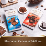 Cioccolata Lindt | Tavoletta di cioccolato fondente senza zuccheri aggiunti | 100 g| Finissimo cioccolato fondente con il 55% di cacao, senza zuccheri aggiunti e senza glutine | Tavoletta di cioccolato senza glutine