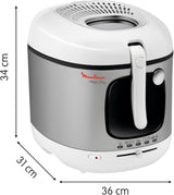 Friggitrice AM4800 Mega 2Kg, friggitrice ad olio, filtro odori, 1800 W Elettrodomestici Naty Shop
