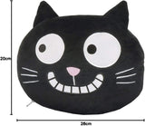 Cuscino per il collo di Mosè. Ed, il gatto | Cuscino per collo e testa 2 in 1 da viaggio | Cuscino da viaggio gatto, 28 cm, Nero
