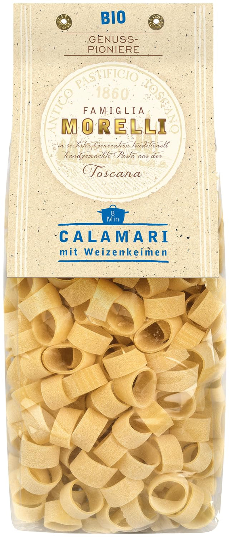 BioGourmet Pappardelle al Germe di Grano - Pasta Larga Bio per Stufati e Sughi - con Nutrienti Extra | 500 g Biologico e Vegano