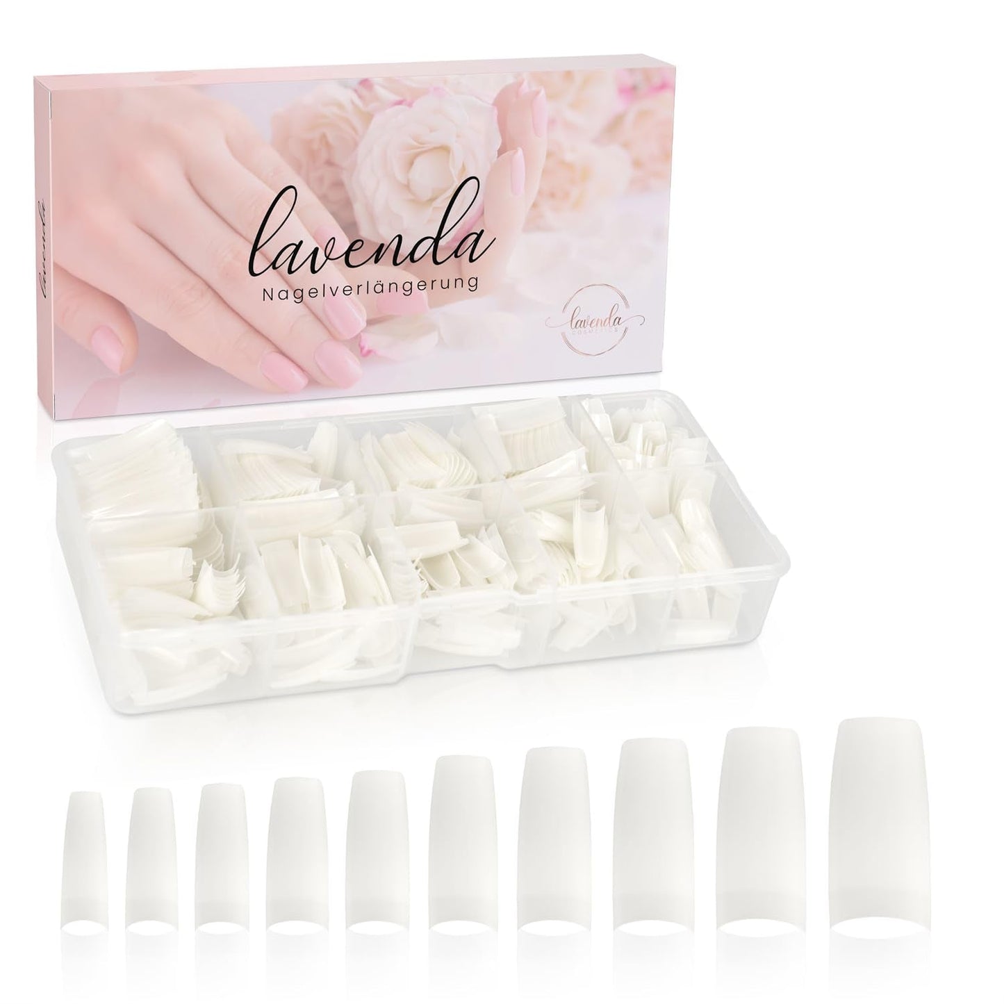 ® Unghie artificiali incollate 500 pezzi Unghie finte - Unghie gel stabili - Unghie di qualità da studio (colore naturale)