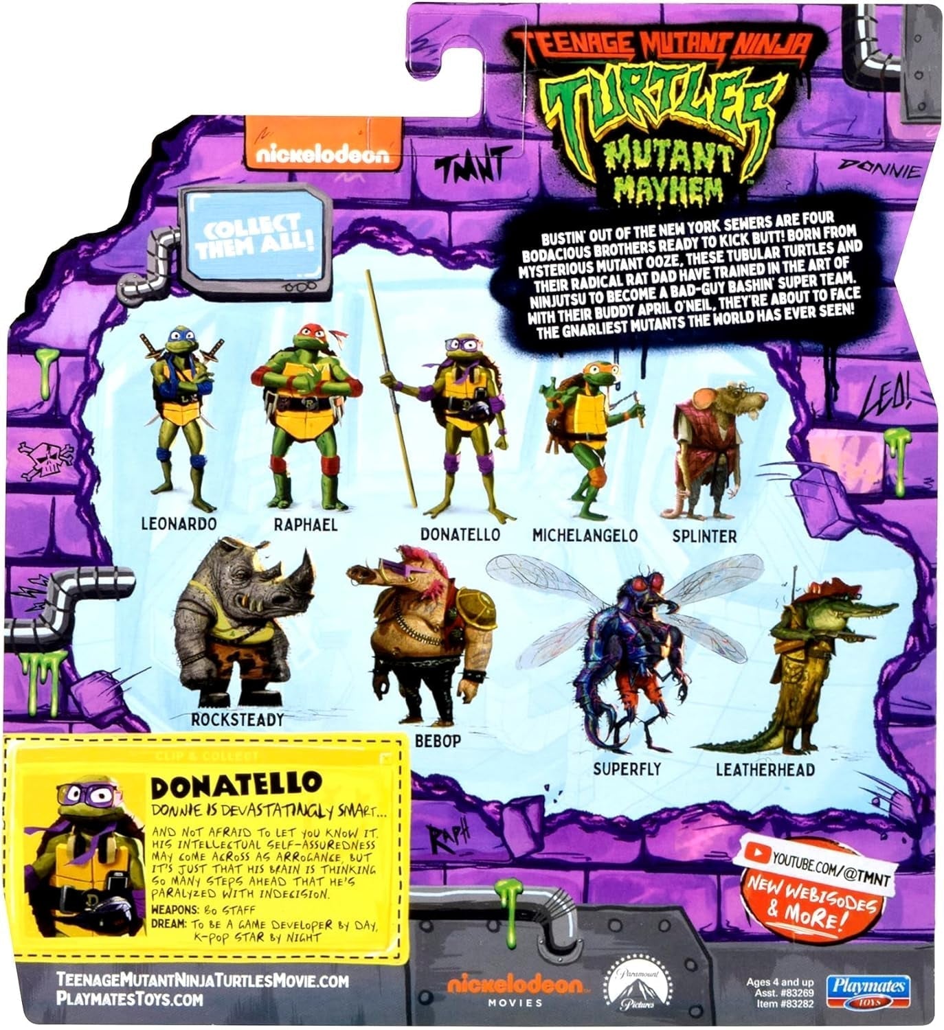 TEENAGE MUTANT NINJA Tartarughe - Donatello Figura base Action figures Naty Shop