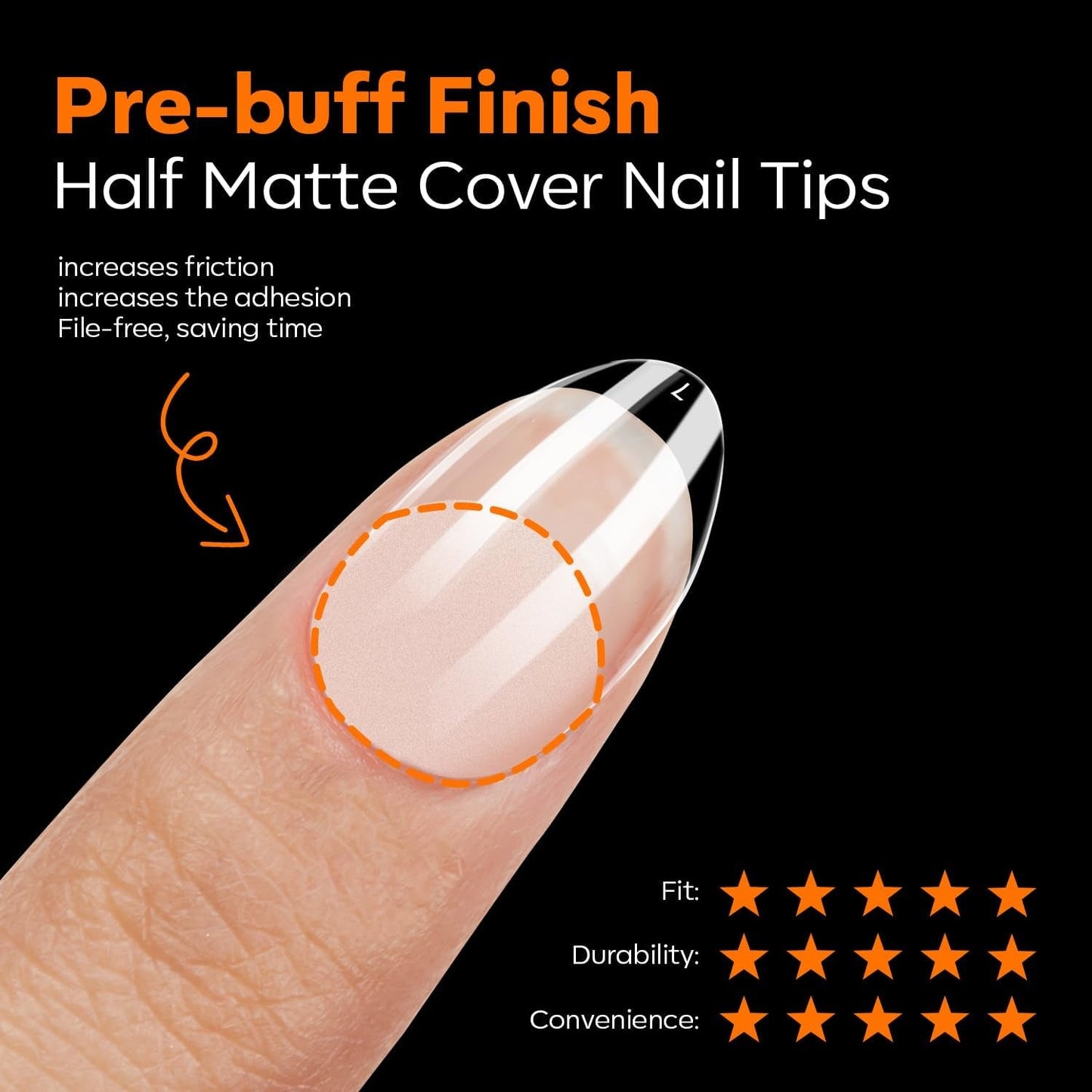 Modelones Nail Tips 216 pezzi - Set di punte per unghie a copertura totale, Set di punte in gel morbido, Punte per unghie in resina PMMA pre-lucidatura, Colla fai-da-te su unghie artificiali, Mandorle corte XS