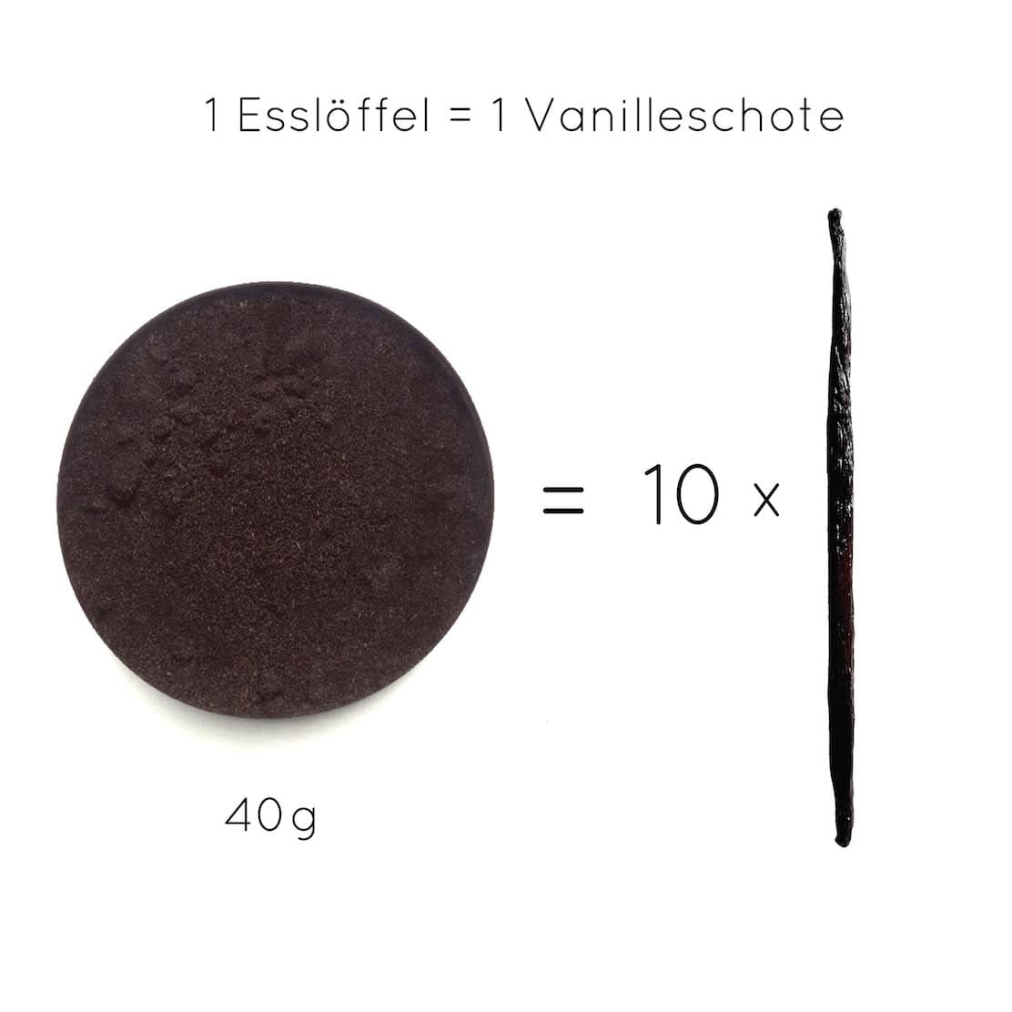 Vaniglia in polvere premium da veri baccelli di vaniglia, naturale, senza zucchero, senza additivi, commercio equo e solidale, vegana (40G senza confezione) da Vanilla Campaign® Flavours Naty Shop