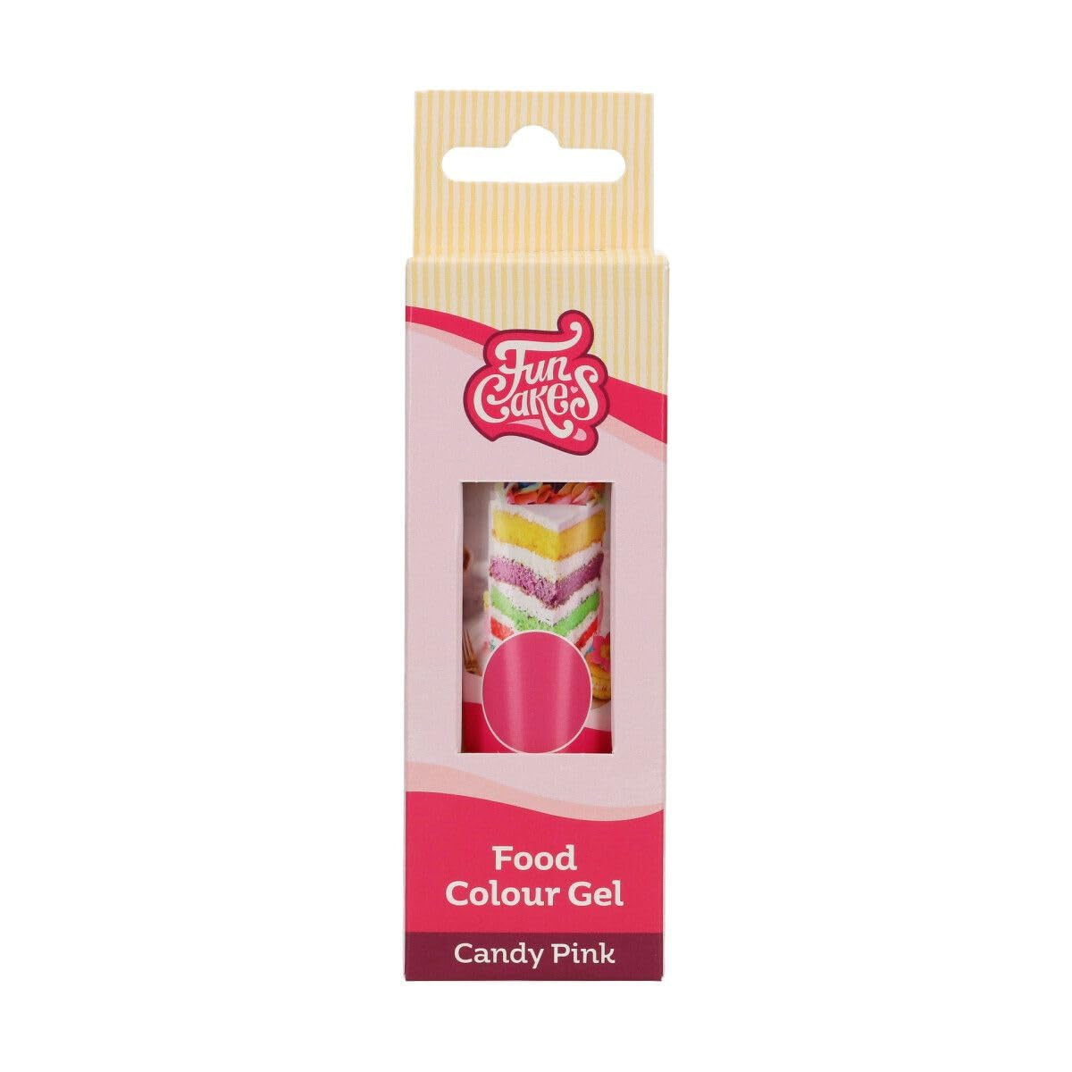 Colorante alimentare Funcakes Gel Candy Pink: colorante alimentare altamente concentrato per pasta, panna, fondente, marzapane, pasticcini, dosaggio facile, gocce singole per creare colori vivaci, Halal, 30g