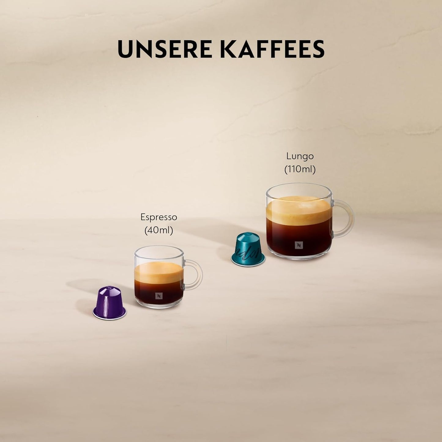 Macchina per caffè espresso a capsule Nespresso De'Longhi EN 80.B Inissia, pompa ad alta pressione e funzione di risparmio energetico, spegnimento automatico dopo 9 minuti, volume della tazza per espresso e lungo, serbatoio dell'acqua da 0,7 l, nero