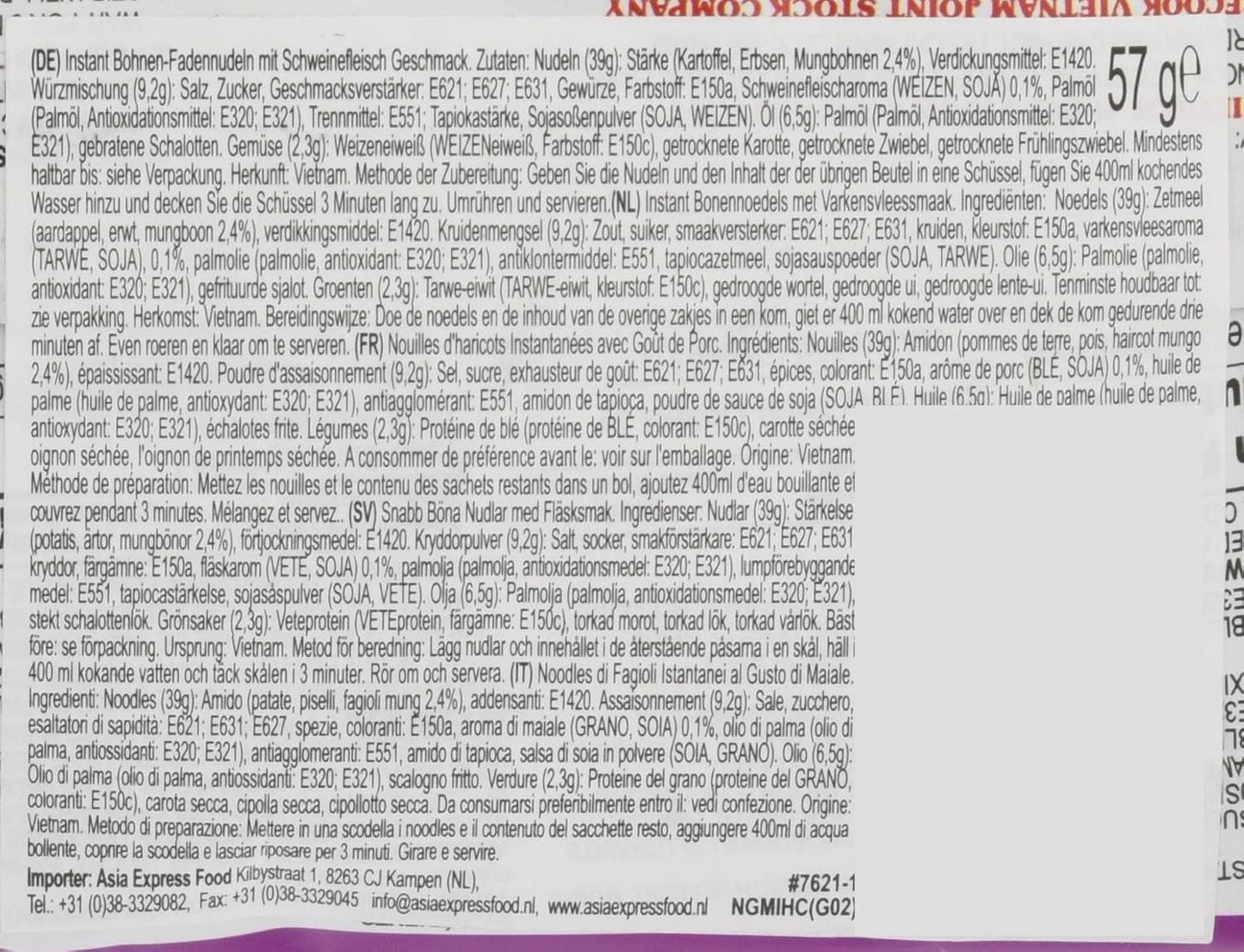 - Noodles istantanei in vetro GD con carne di maiale - (1 x 57g)