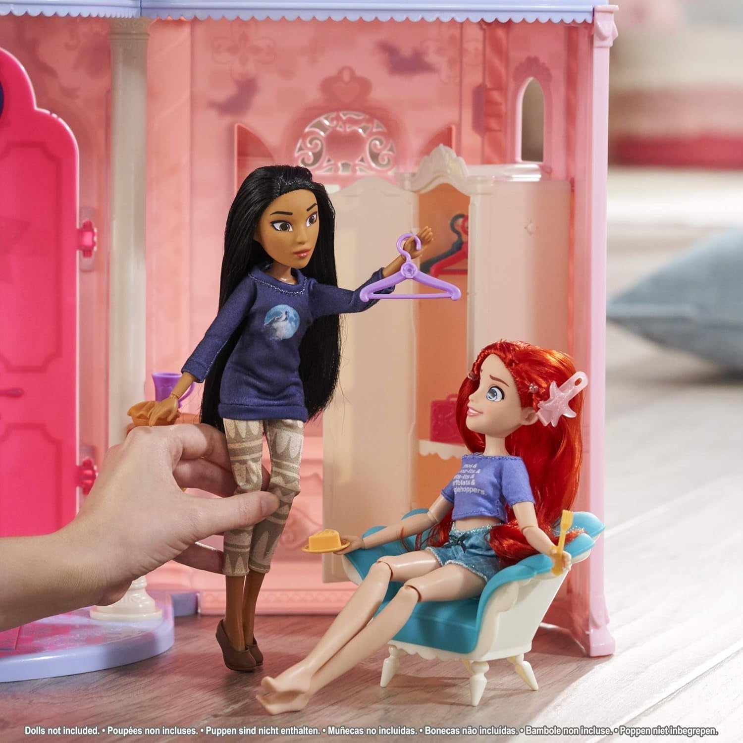 Disney Princess Castle Comfy Squad Casa delle bambole con 6 mobili e 16 accessori Giocattolo per bambine di 5 anni Case delle bambole Naty Shop