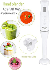 Adler AD4622 Miscelatore, plastica, bianco Cucina Naty Shop