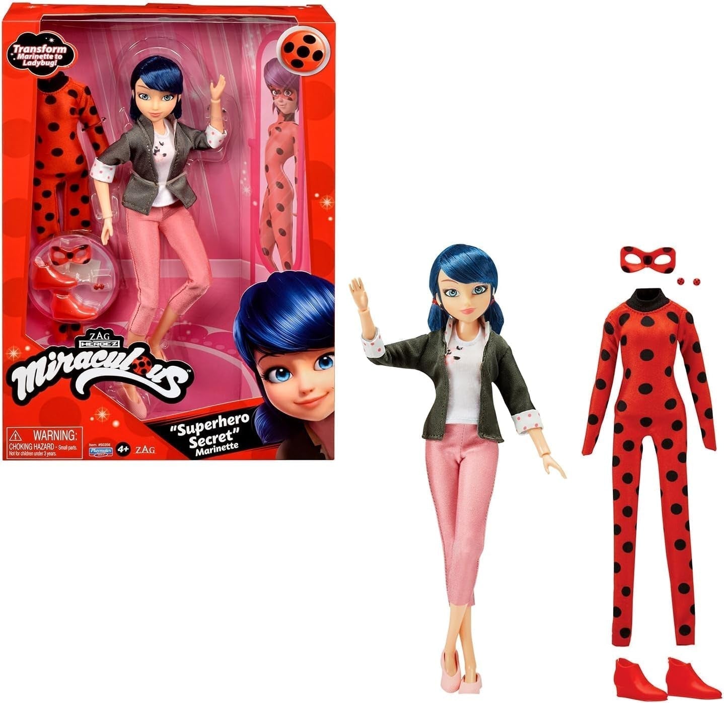 Bandai - Miraculous Ladybug - Bambola da vestire da 26 cm con due abiti - Coccinella - P50355 Naty Shop Dolls Titolo predefinito