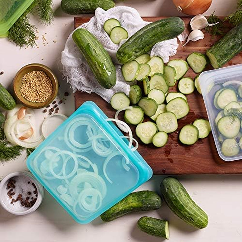 Stasher Bag Borsa riutilizzabile per alimenti in silicone premium Borsa per panini Trasparente Resistente Lavabile in lavastoviglie Congelatore Sicura Borsa per il pranzo ecologica A prova di perdite Scatole per la conservazione degli alimenti da 828 ml Naty Shop