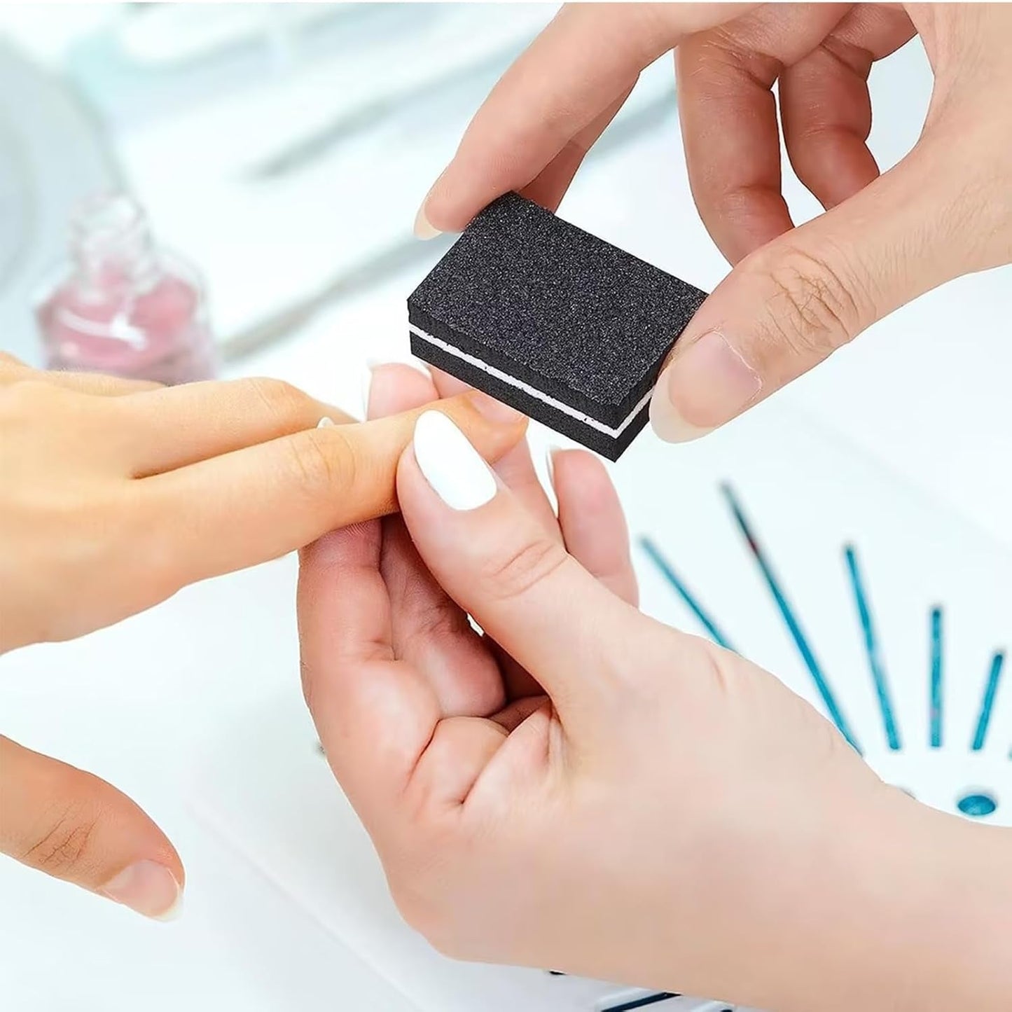 100 Pezzi Modelli per Nail Art Modelli per Modellare Autoadesivi con 4 Fogli Cuscinetti per Unghie Adesivi Trasparenti e 3 Lime per Unghie Accessori per Estensione Unghie in Gel per Unghie Artificiali