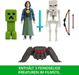Mattel Minecraft Story Set con 4 action figure e 3 accessori Incontri nell'Overworld Set Minecraft Giocattolo da collezione ispirato al film JFR70 Action Figure Naty Shop