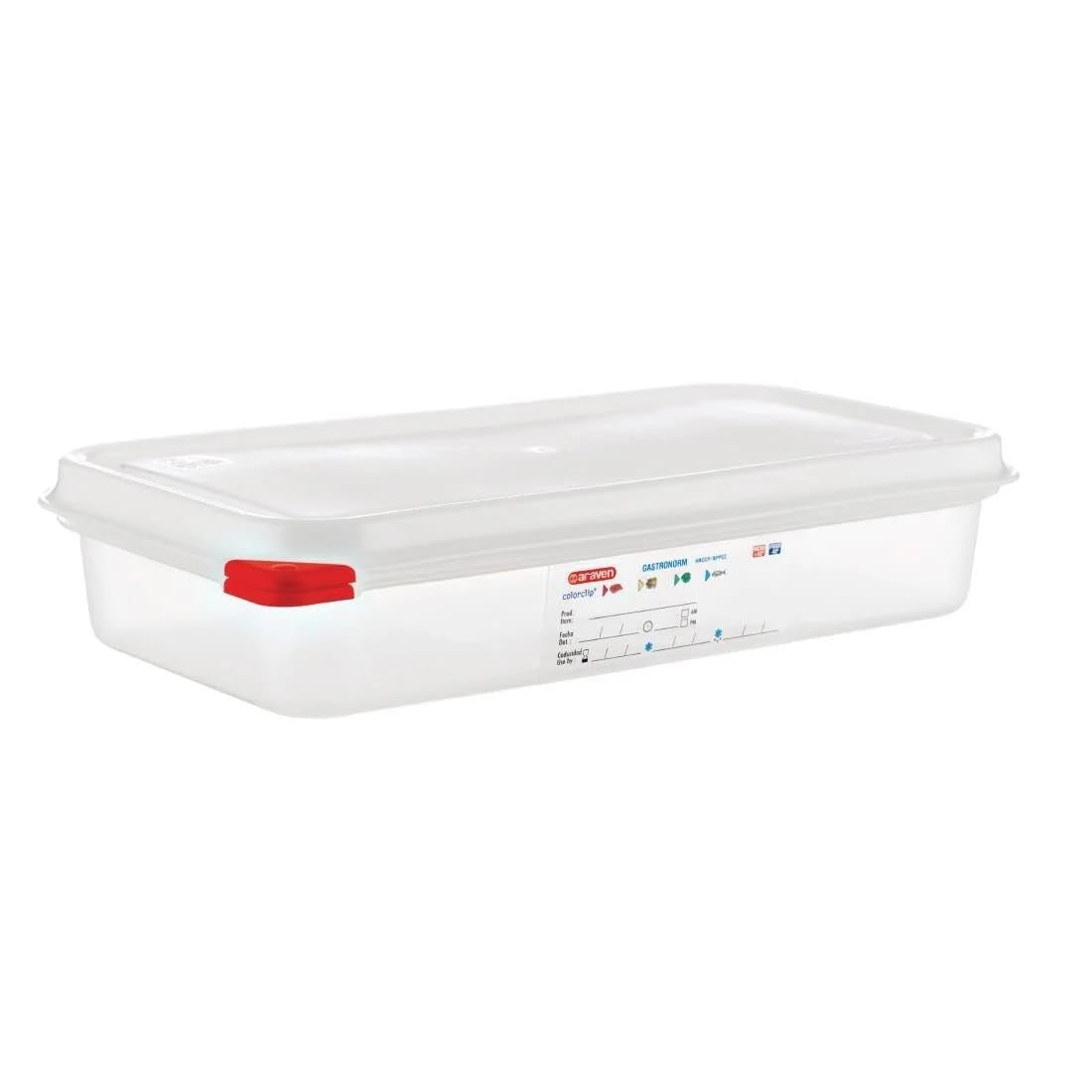 03352 Contenitori per alimenti in polipropilene con coperchio, GN 1/3, 2,5 l, 65 mm, con maniglia, 4 pz Contenitori per alimenti Naty Shop Titolo predefinito