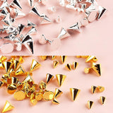 Mini Metall Nieten Punk Nail Charms Oro Argento Strasssteine ​​​​Nägel Charm Kegel Spikes Nagelschmuck Glitzersteine ​​​​Borchie per nail art Nagel Steine ​​​​Legierung Nagelanhänger Strass Nageldesign Zubehör