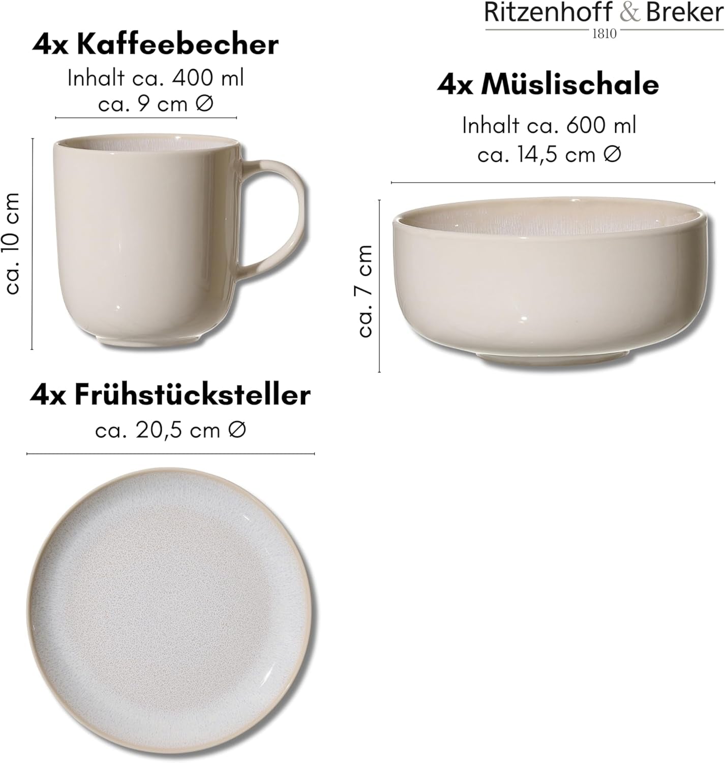 Ritzenhoff & Breker Laredo Set Colazione, 12 Pezzi - DS