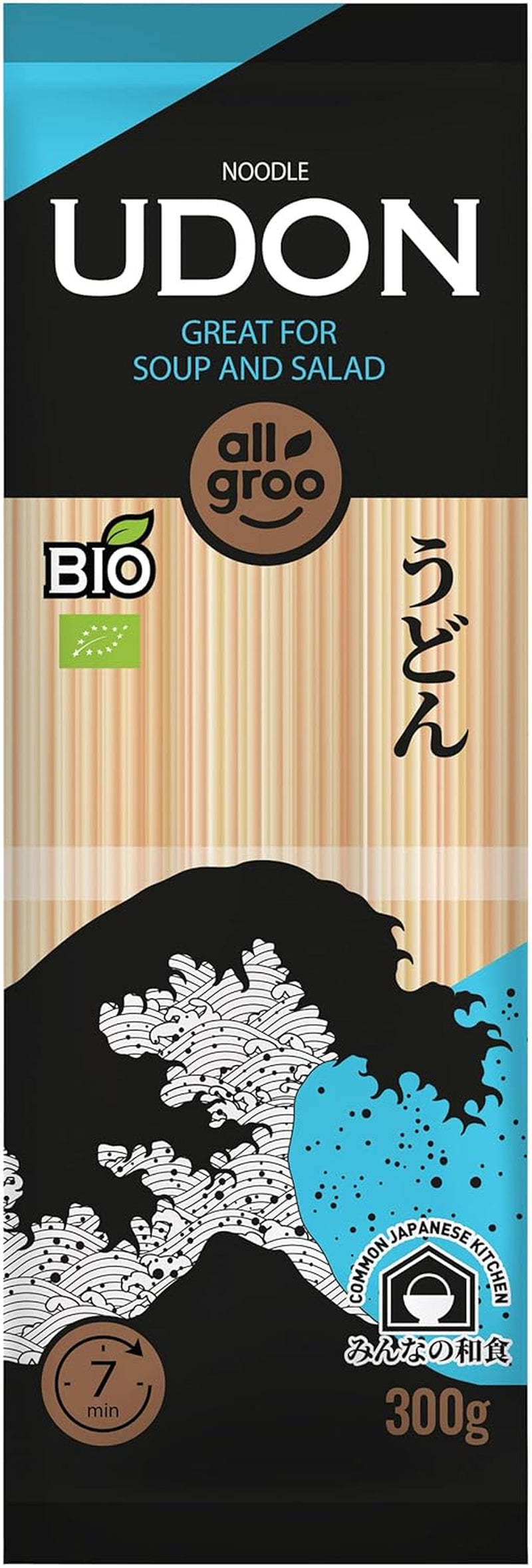 Allgroo Tagliatelle di grano biologico, Udon, CN-BIO-154-1 x 300g